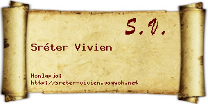 Sréter Vivien névjegykártya